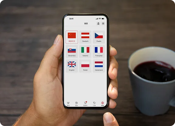 Menu v jazyku hosťa